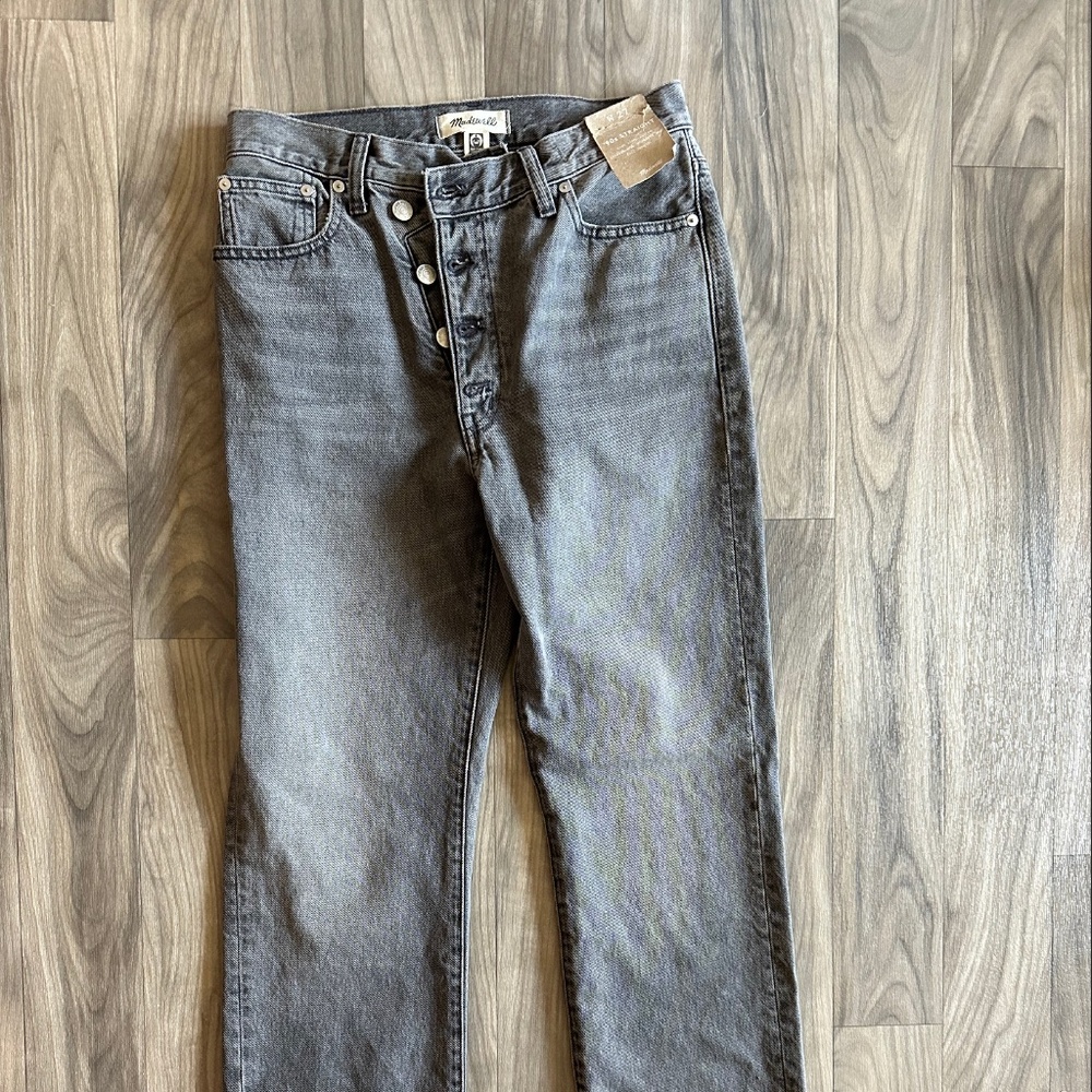 Madewell Gray The '90s Straight Jean